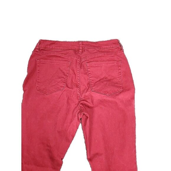Style & Co Jeans Burgundy Curvy-Fit Skinny Stretch Mid-rise Women's 8 - Picture 4 of 8